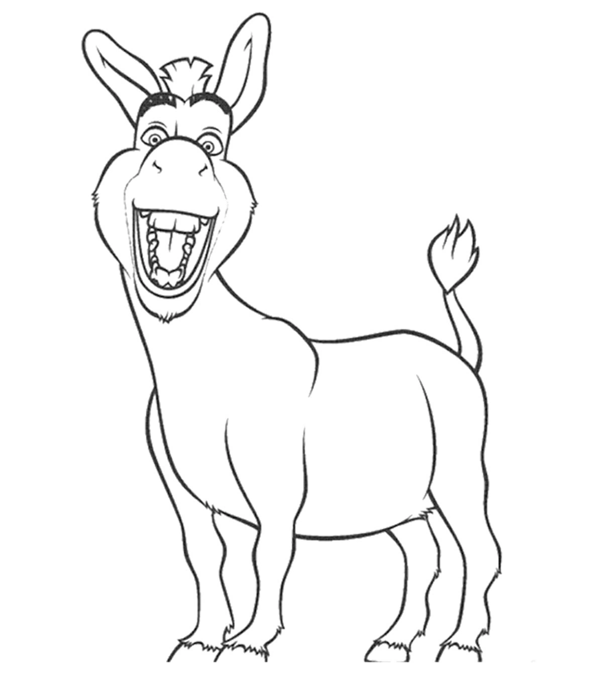 Coloring book donkey from Shrek Im laughing at us